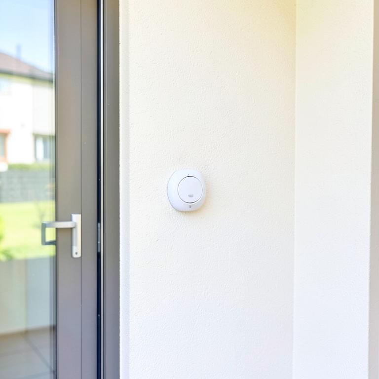 Entrada residencial com campainha e sensor de presença